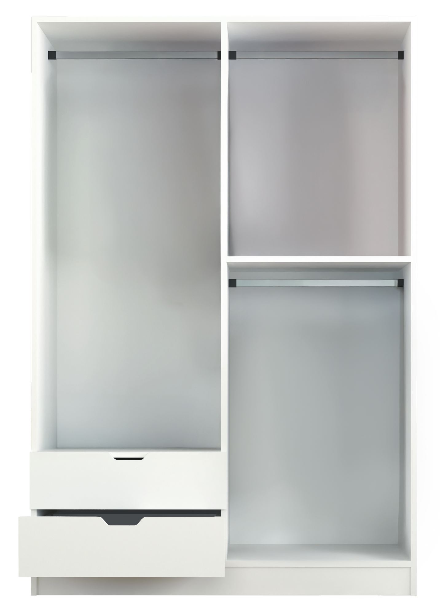 Guarda-roupa – 120cm x 180cm x 45cm – Branco Fosco – MDF