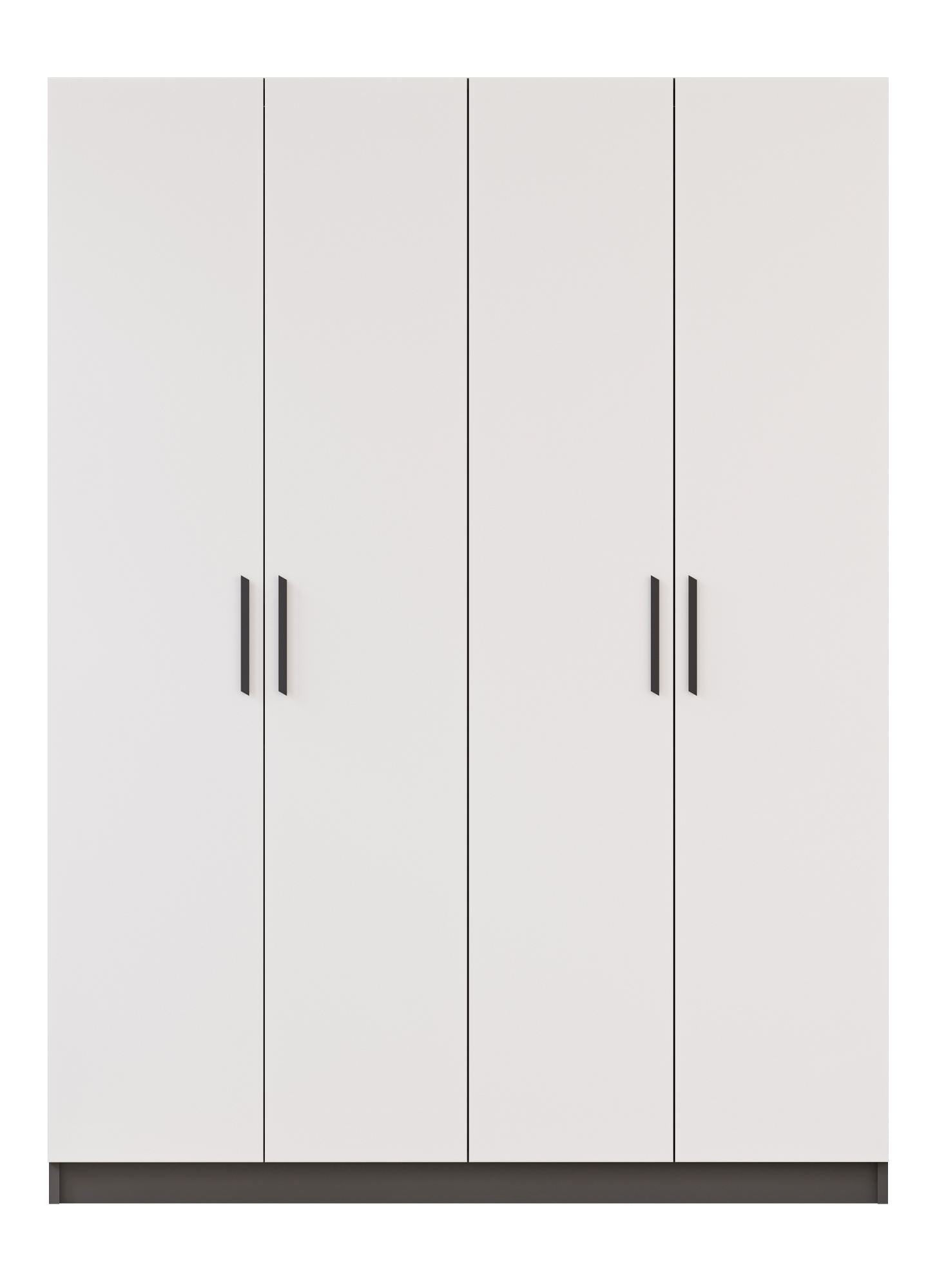 Guarda-roupa – 120cm x 180cm x 45cm – Branco Fosco e Antracite – Aglomerado Melamínico