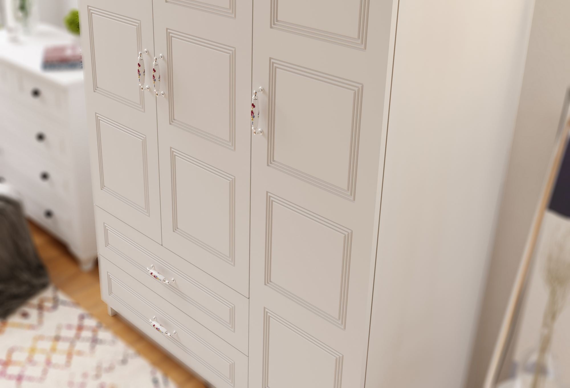 Guarda-roupa – 105 cm x 180 cm x 52 cm – Branco Fosco – Aglomerado de melamina