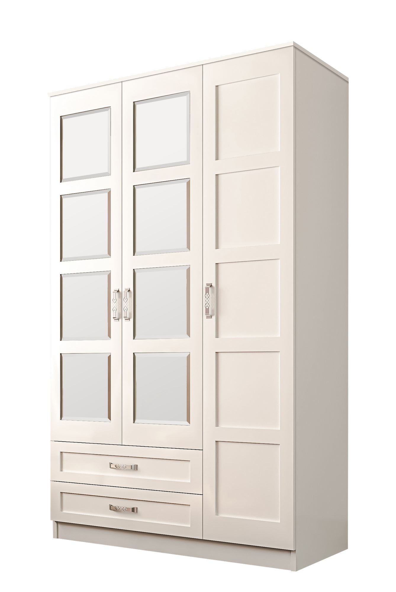 Guarda-roupa – 105cm x 184cm x 52cm – Branco Fosco – MDF