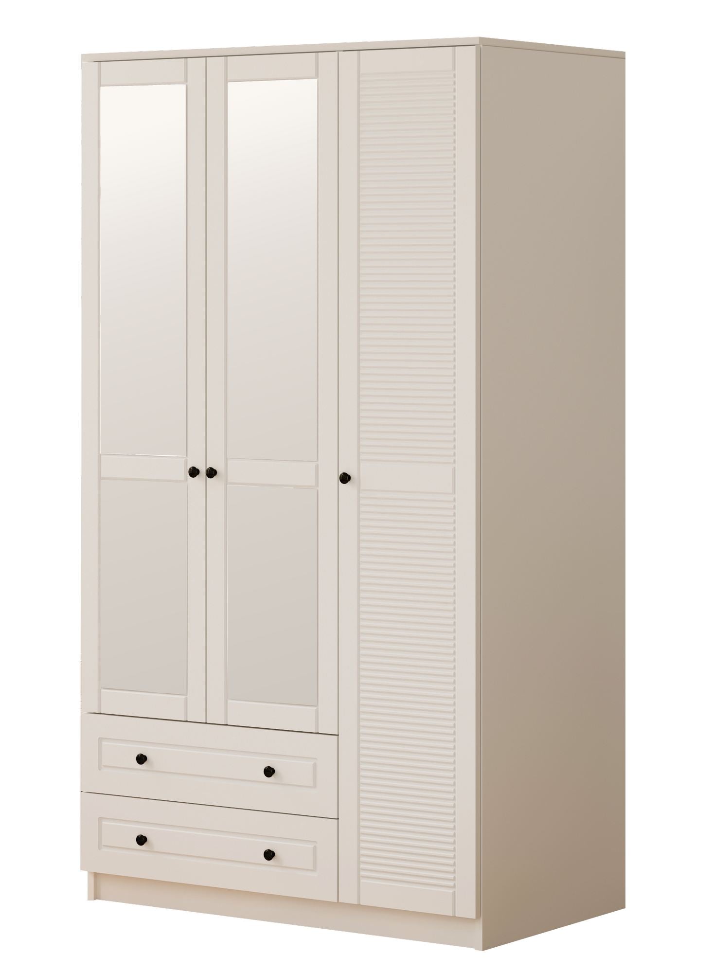 Guarda-roupa – 105 cm x 184 cm x 52 cm – Branco Fosco – Aglomerado com melamina
