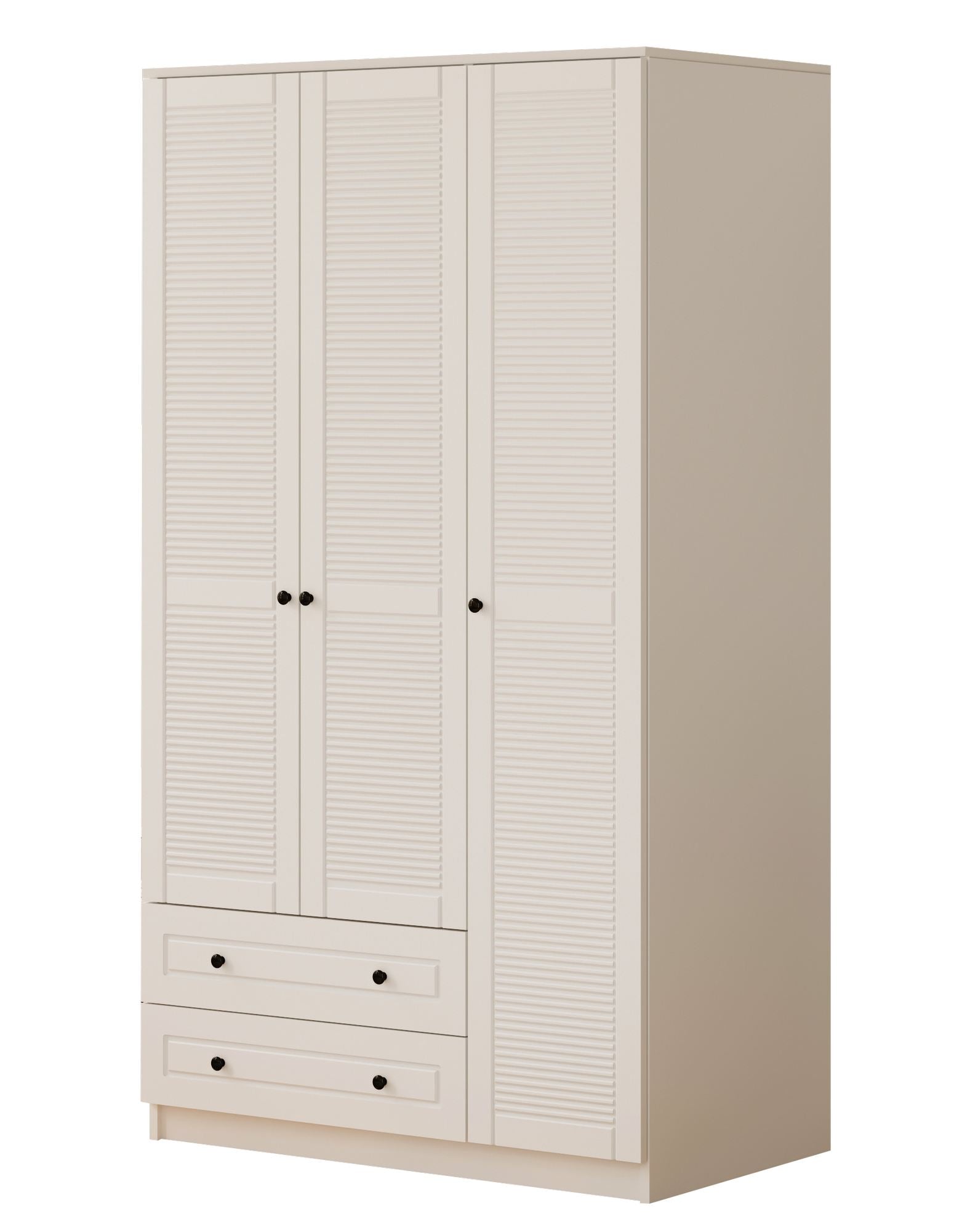 Guarda-roupa – 105 cm x 184 cm x 52 cm – Branco Fosco – Aglomerado de Melamina