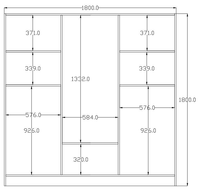 Guarda-roupa – 180 cm x 180 cm x 45 cm – Branco Fosco – Aglomerado