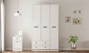 Guarda-roupa – 105cm x 184cm x 52cm – Branco Fosco – Aglomerado de Melamina