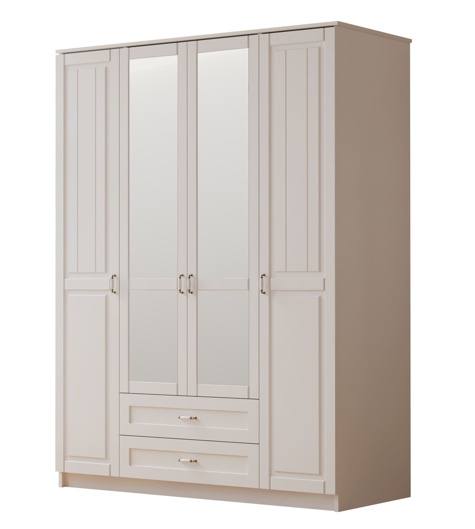 Guarda-roupa – 140 cm x 210 cm x 52 cm – Branco Fosco – Aglomerado com melamina