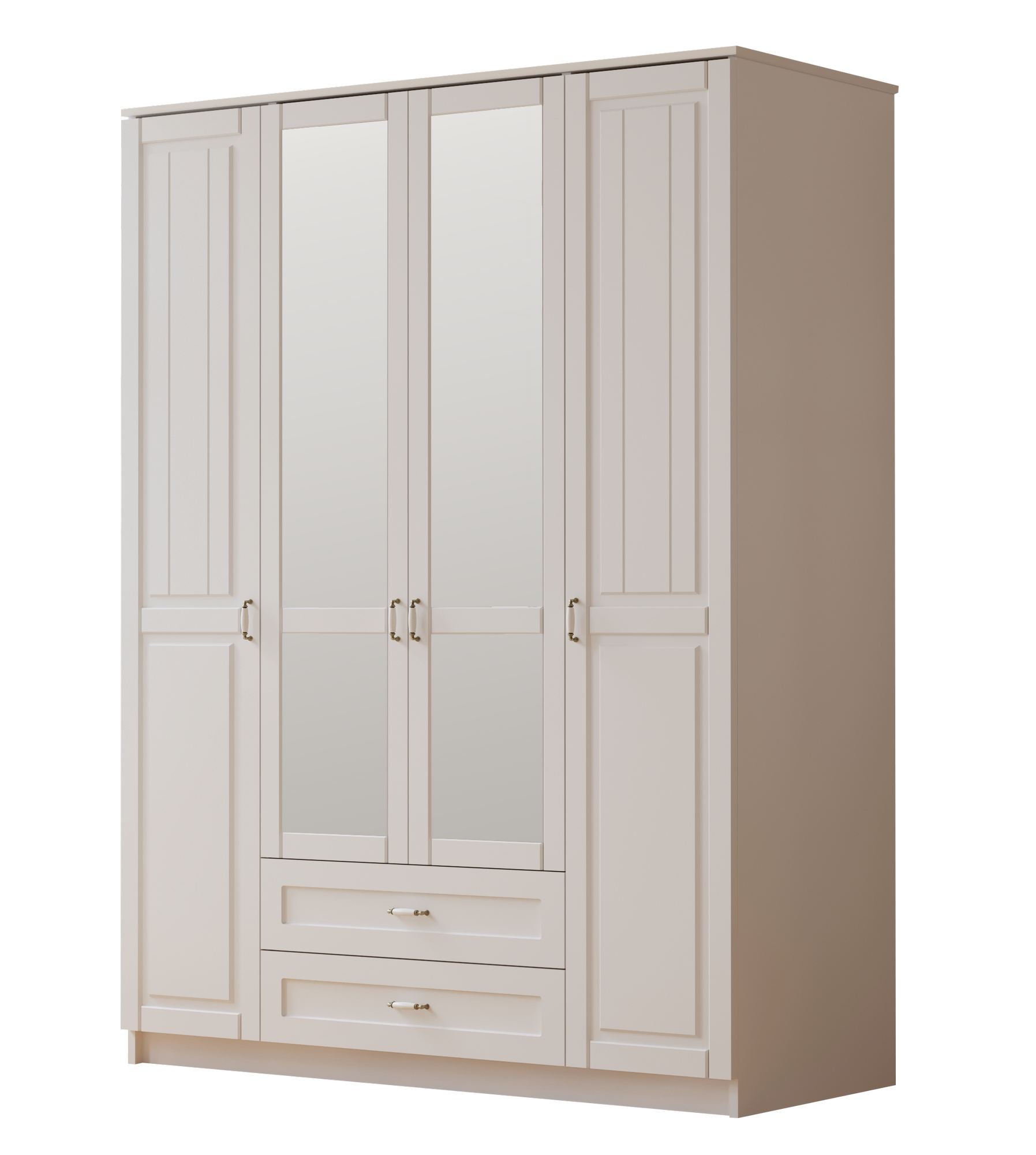 Guarda-roupa – 140cm x 184cm x 52cm – Branco Fosco – MDF