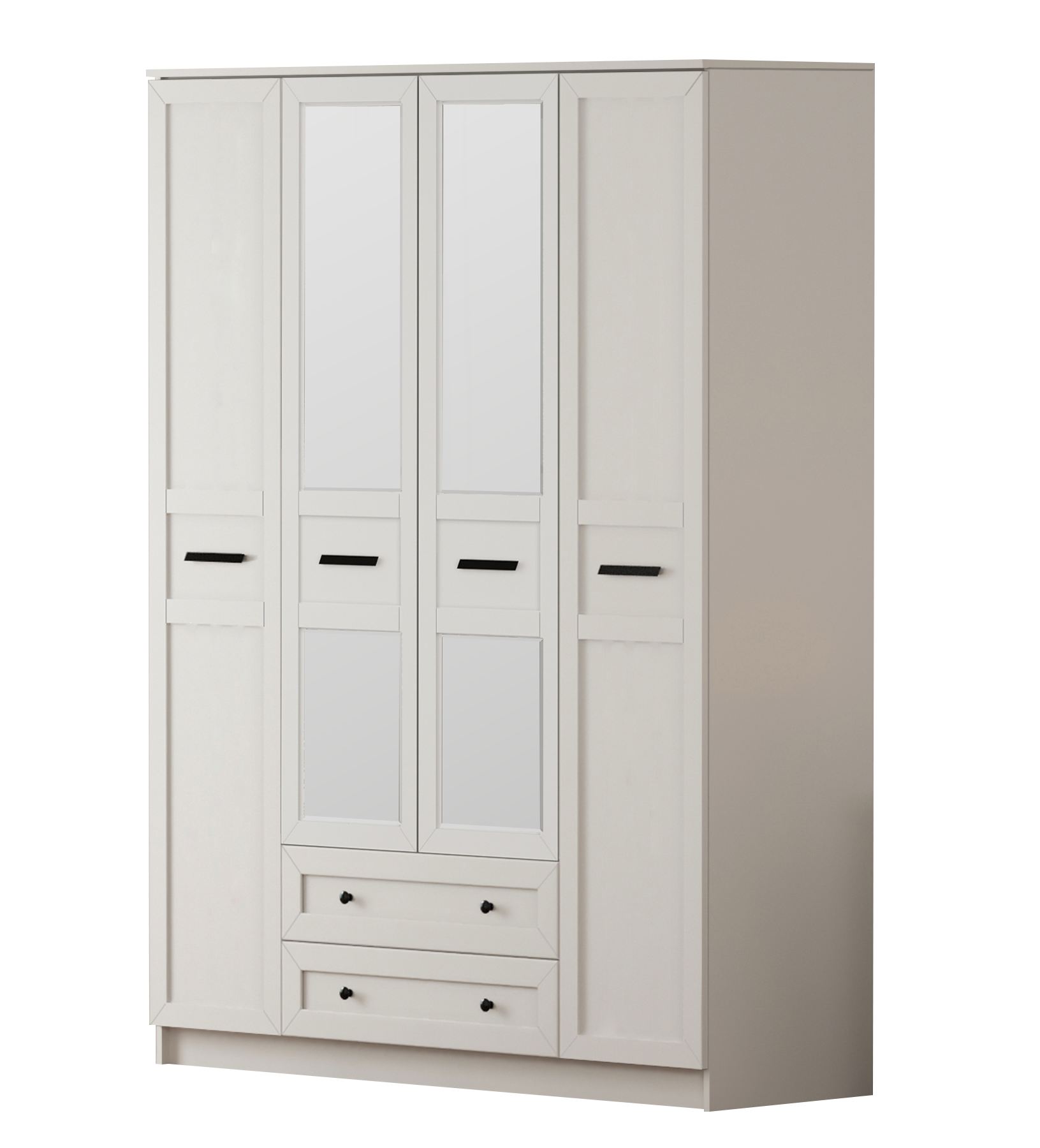 Guarda-roupa – 140 cm x 210 cm x 52 cm – Branco fosco – Aglomerado