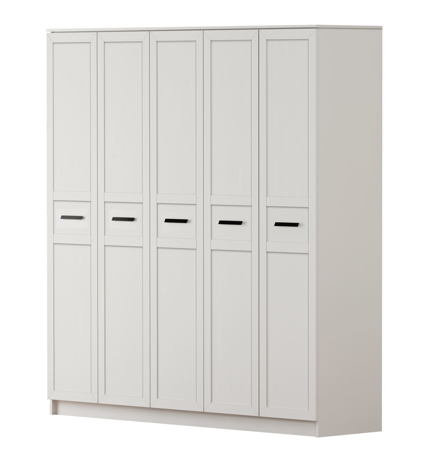 Guarda-roupa – 175cm x 210cm x 52cm – Branco fosco – Aglomerado de melamina