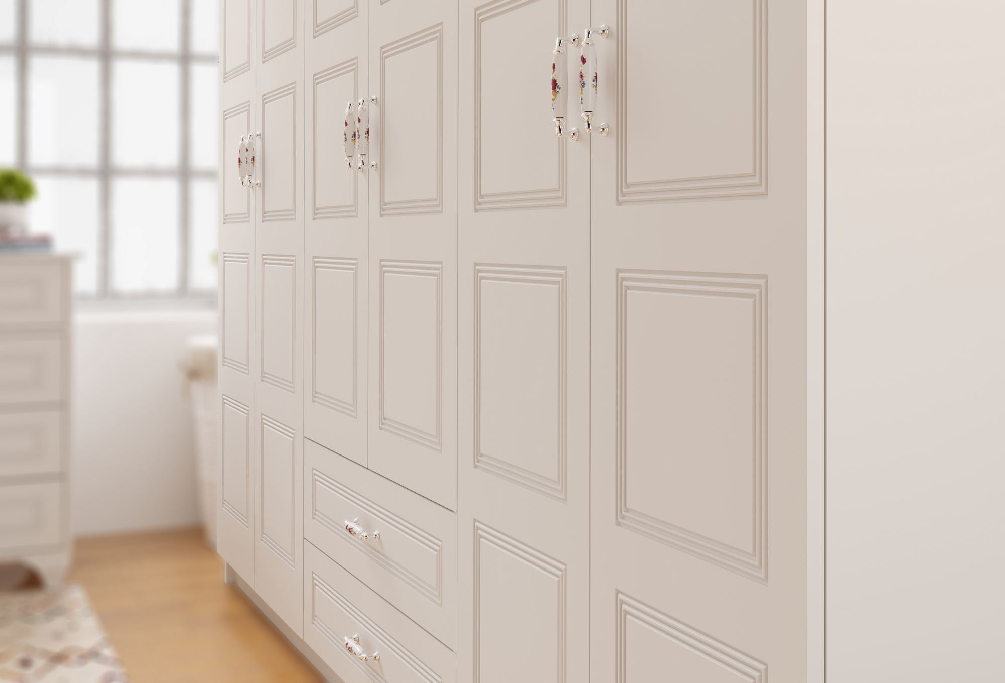 Guarda-roupa – 210 x 180 x 52 cm – Branco fosco – Aglomerado com melamina
