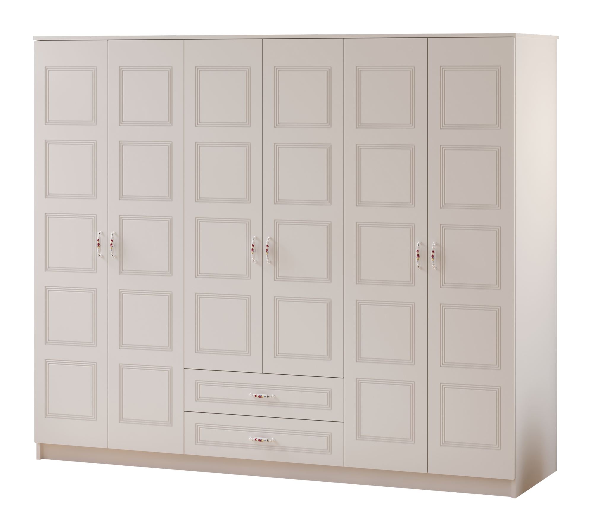Guarda-roupa – 210 x 180 x 52 cm – Branco fosco – Aglomerado com melamina