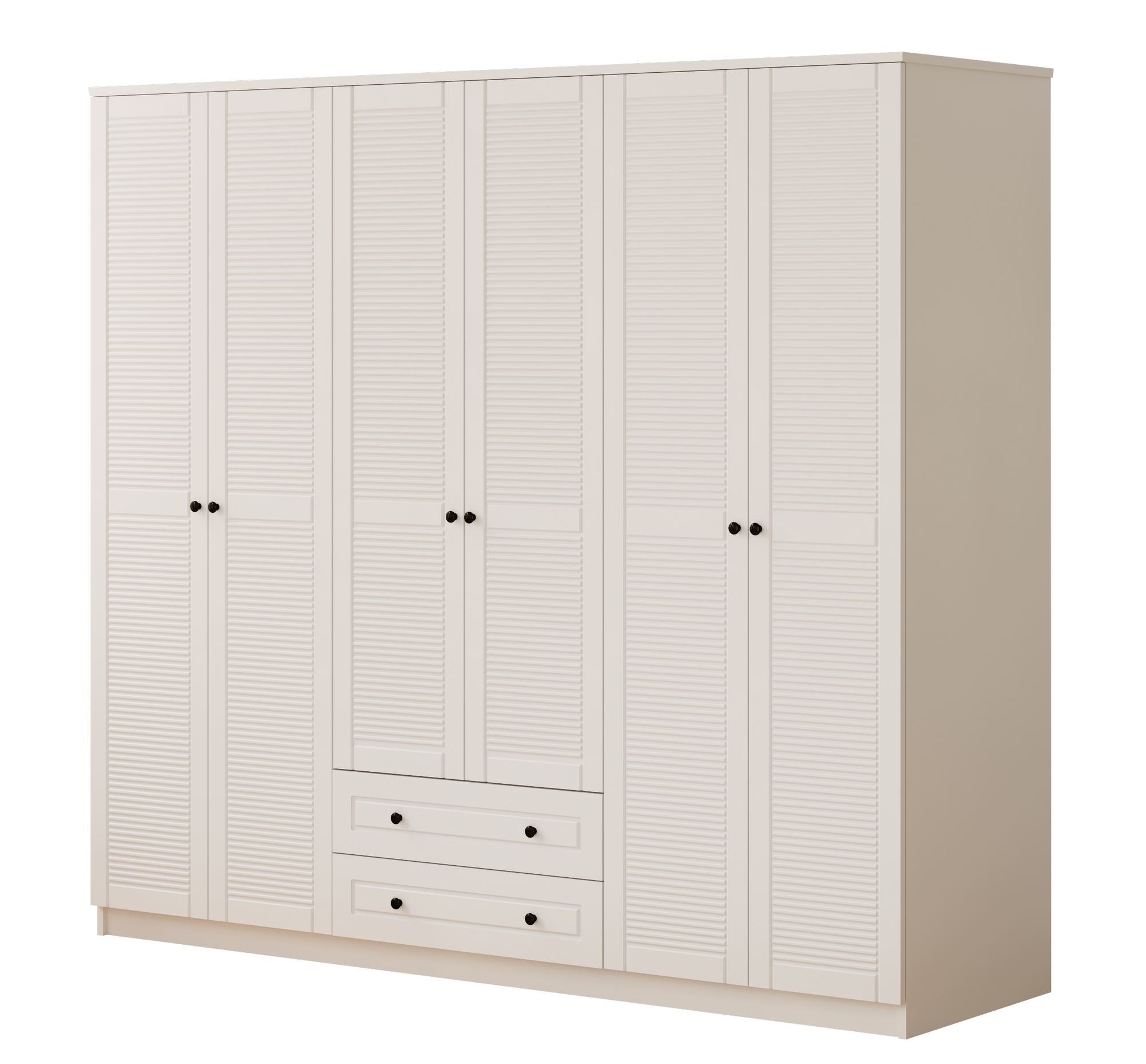 Guarda-roupa – 210cm x 210cm x 52cm – Branco Fosco – Aglomerado