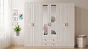 Guarda-roupa – 210cm x 184cm x 52cm – Branco Fosco – Aglomerado