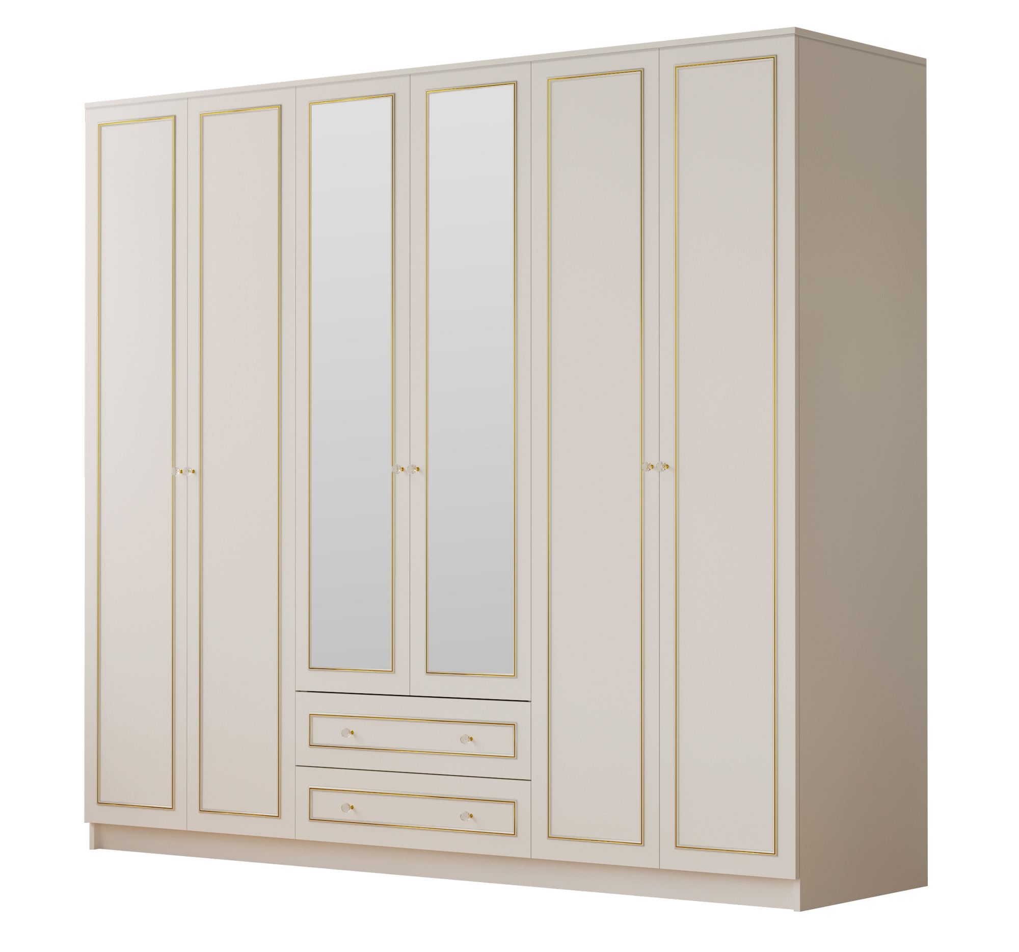 Guarda-roupa – 210 cm x 210 cm x 52 cm – Branco fosco – Aglomerado