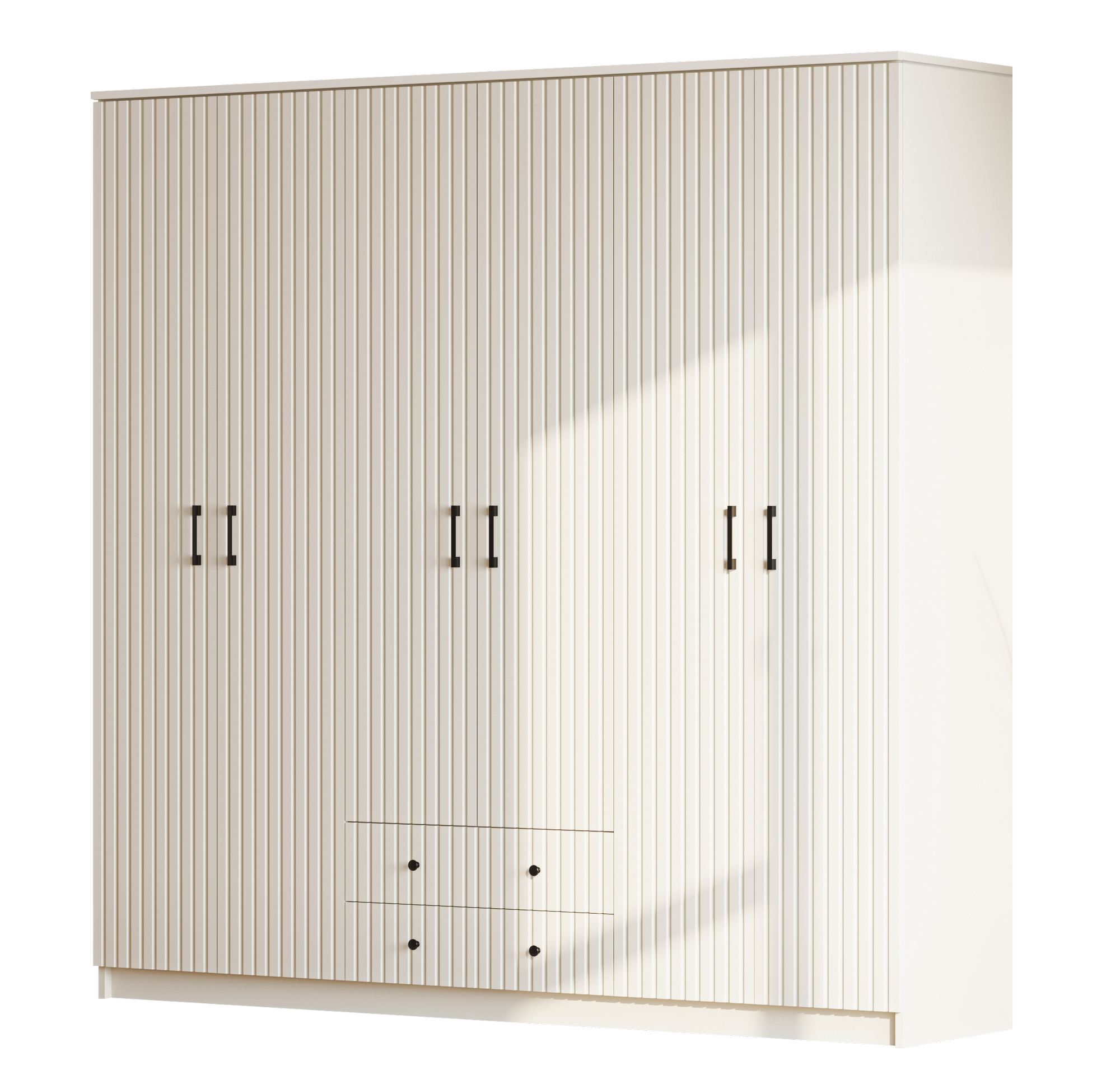 Guarda-roupa – 210 cm x 210 cm x 52 cm – Branco Fosco – Painel de partículas