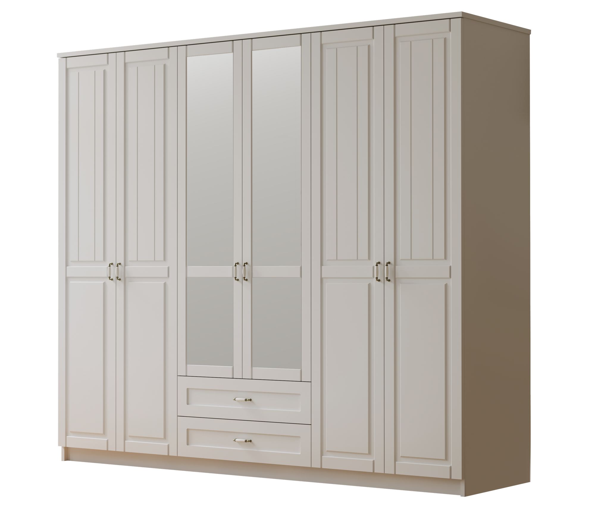 Guarda-roupa – 210cm x 184cm x 52cm – Branco Fosco – Aglomerado