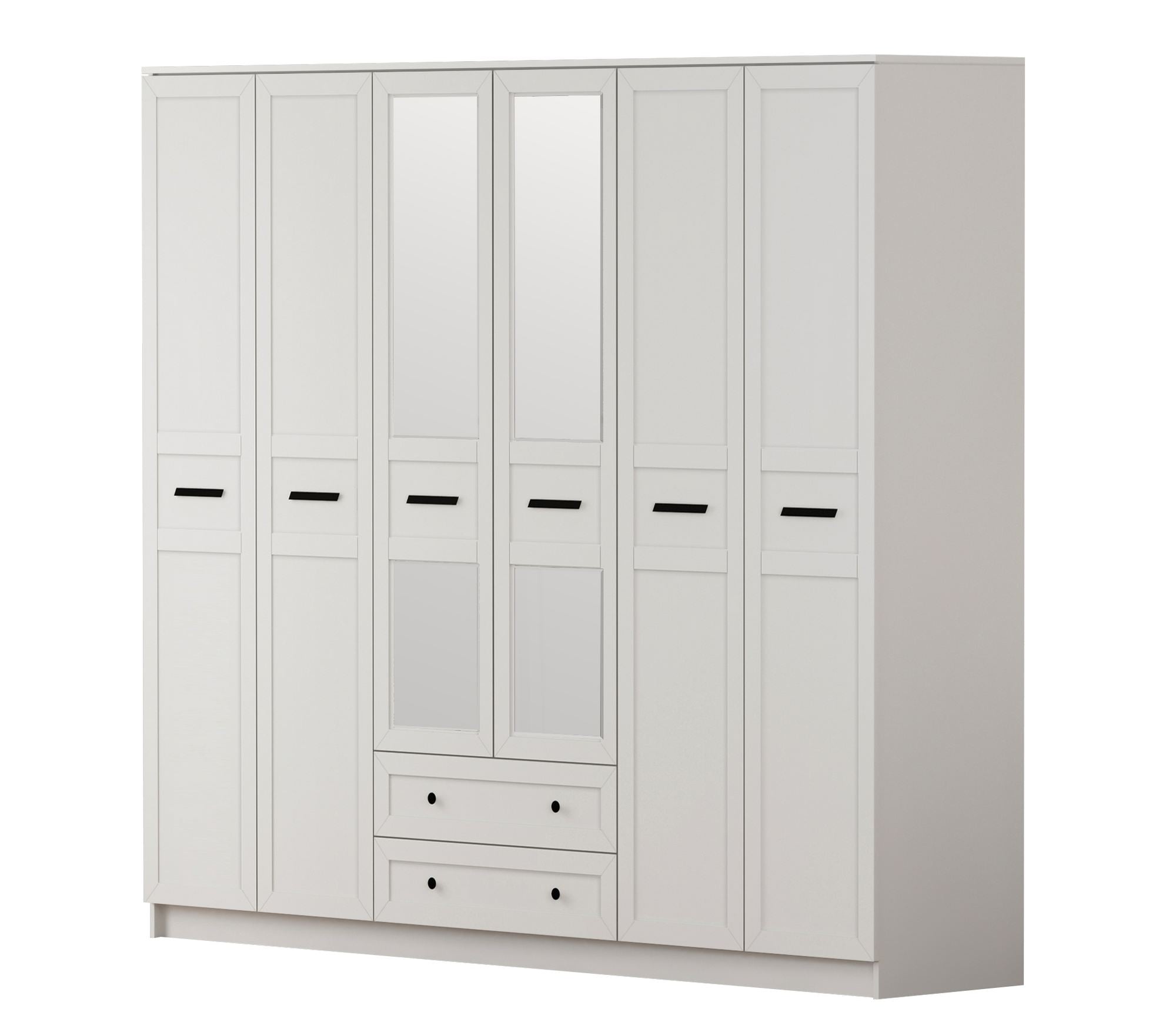 Guarda-roupa – 210 cm x 210 cm x 52 cm – Branco Fosco – Aglomerado