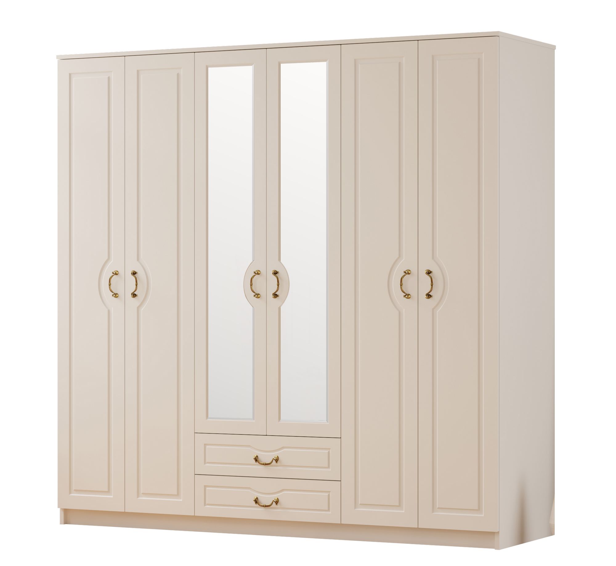Guarda-roupa – 210cm x 210cm x 52cm – Branco Fosco – Aglomerado
