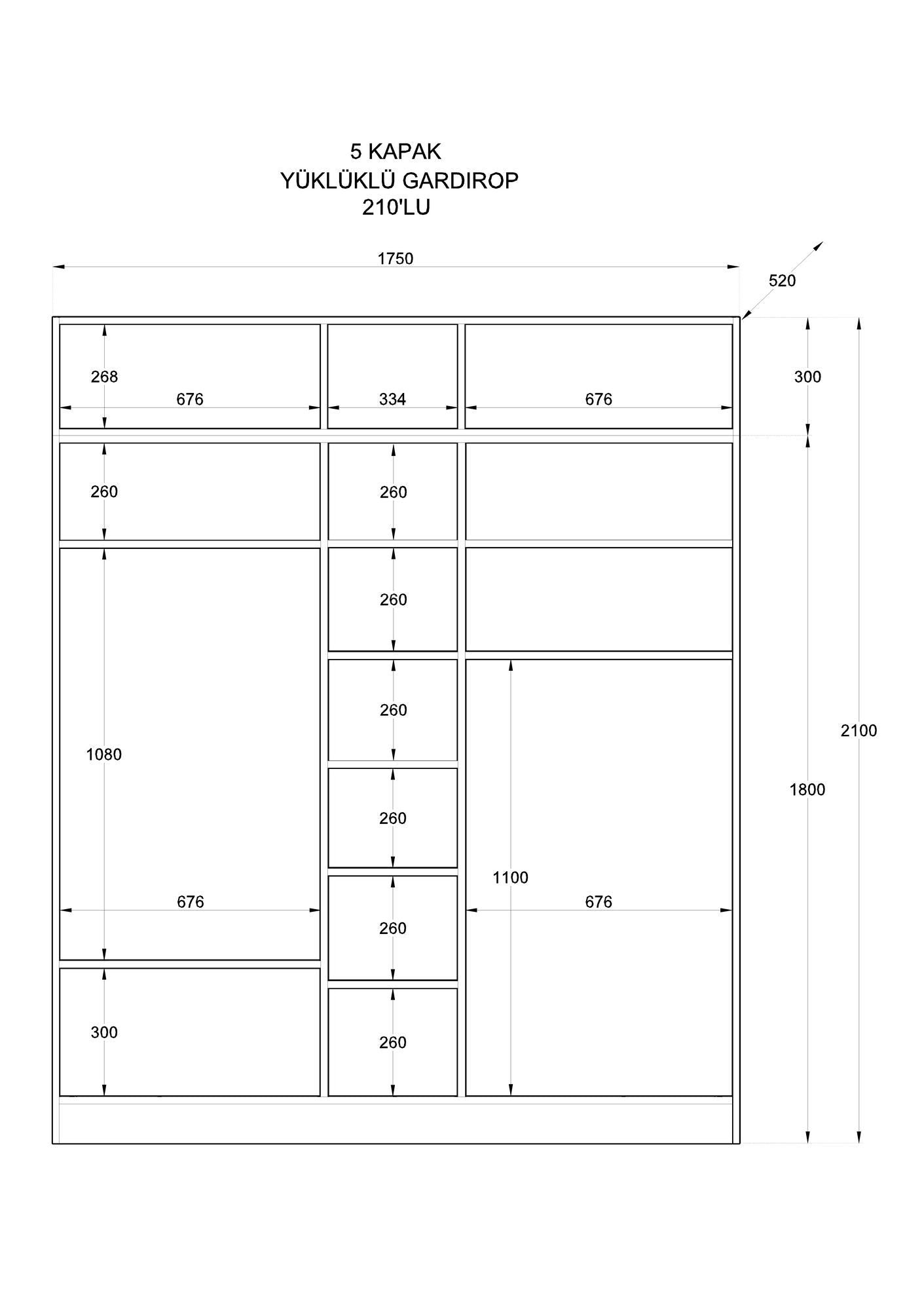 Guarda-roupa – 175 cm x 210 cm x 52 cm – Branco Fosco – Aglomerado de Melamina