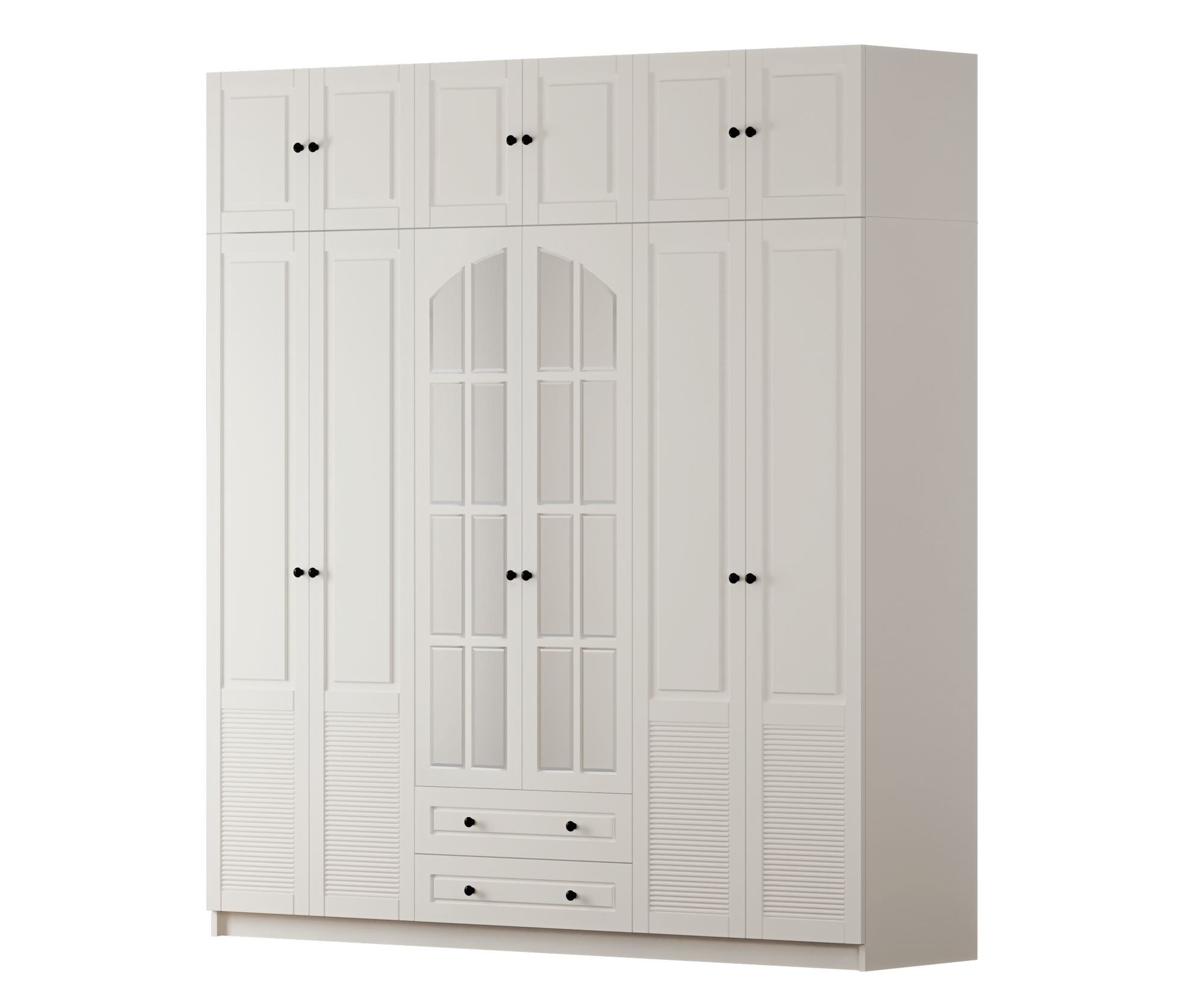 Guarda-roupa – 210cm x 240cm x 52cm – Branco fosco – Aglomerado