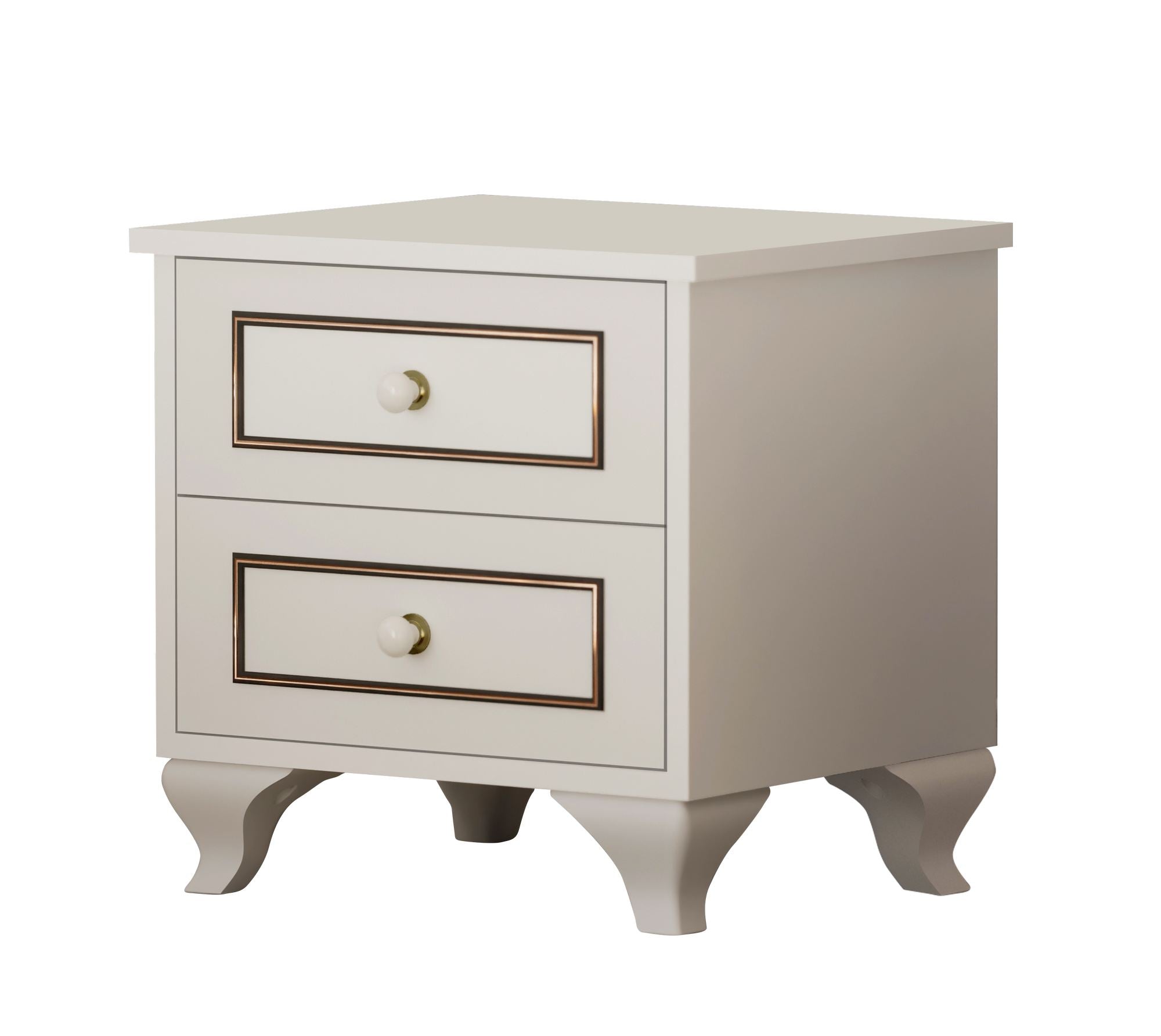Mesa de cabeceira – 45 cm x 45 cm x 40 cm – Branco fosco – Aglomerado com melamina