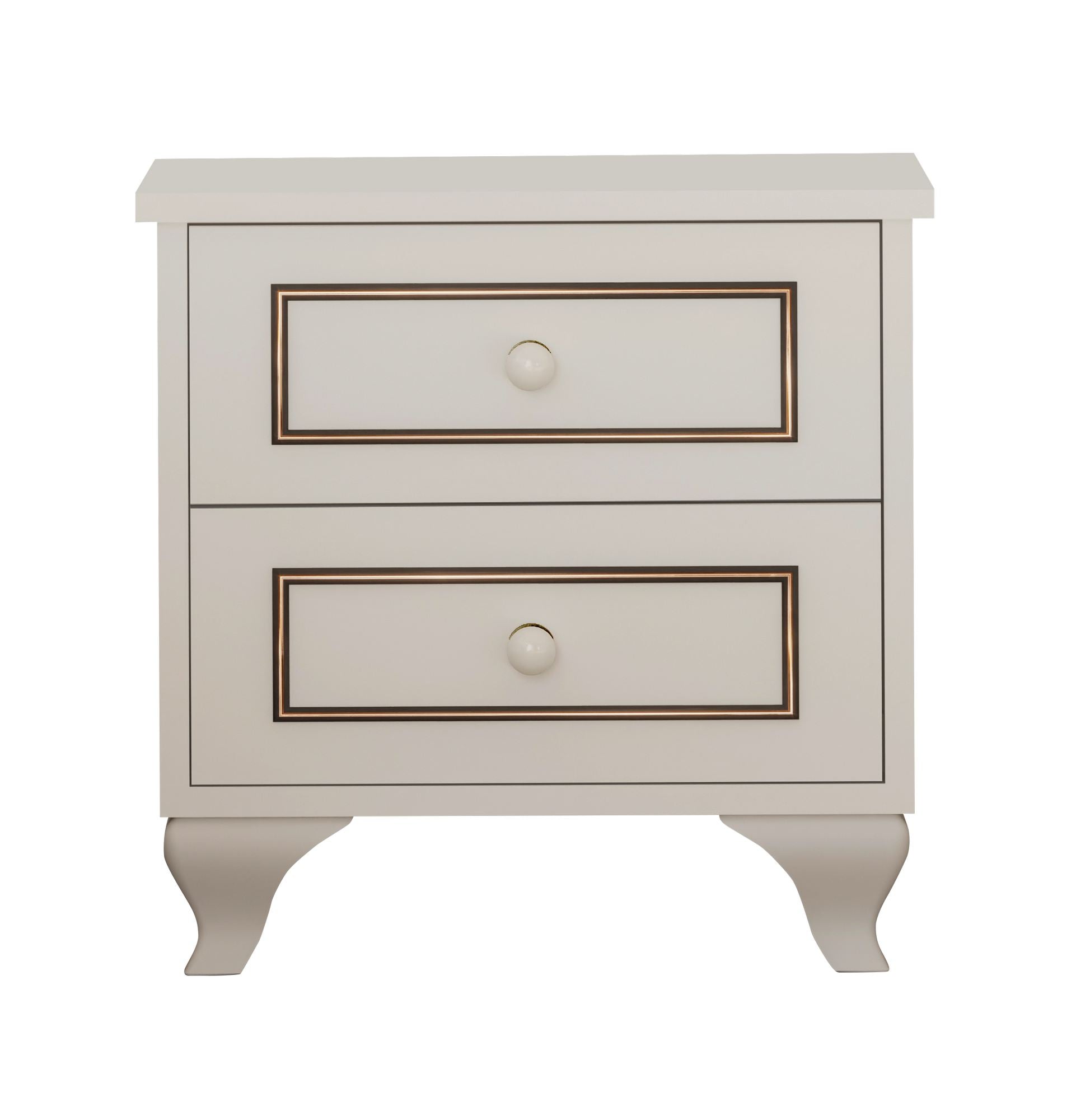 Mesa de cabeceira – 45 cm x 45 cm x 40 cm – Branco fosco – Aglomerado com melamina