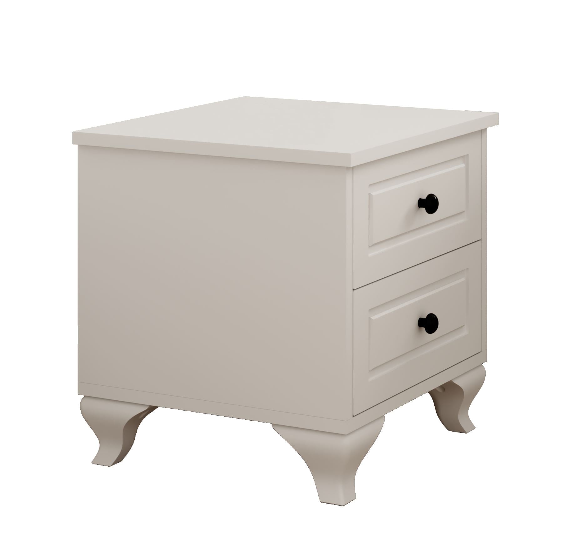 Mesa de Cabeceira – 45cm x 45cm x 40cm – Branco Fosco – Melamina