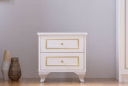 Mesa de cabeceira – 45 cm x 45 cm x 40 cm – Branco fosco – Aglomerado de melamina