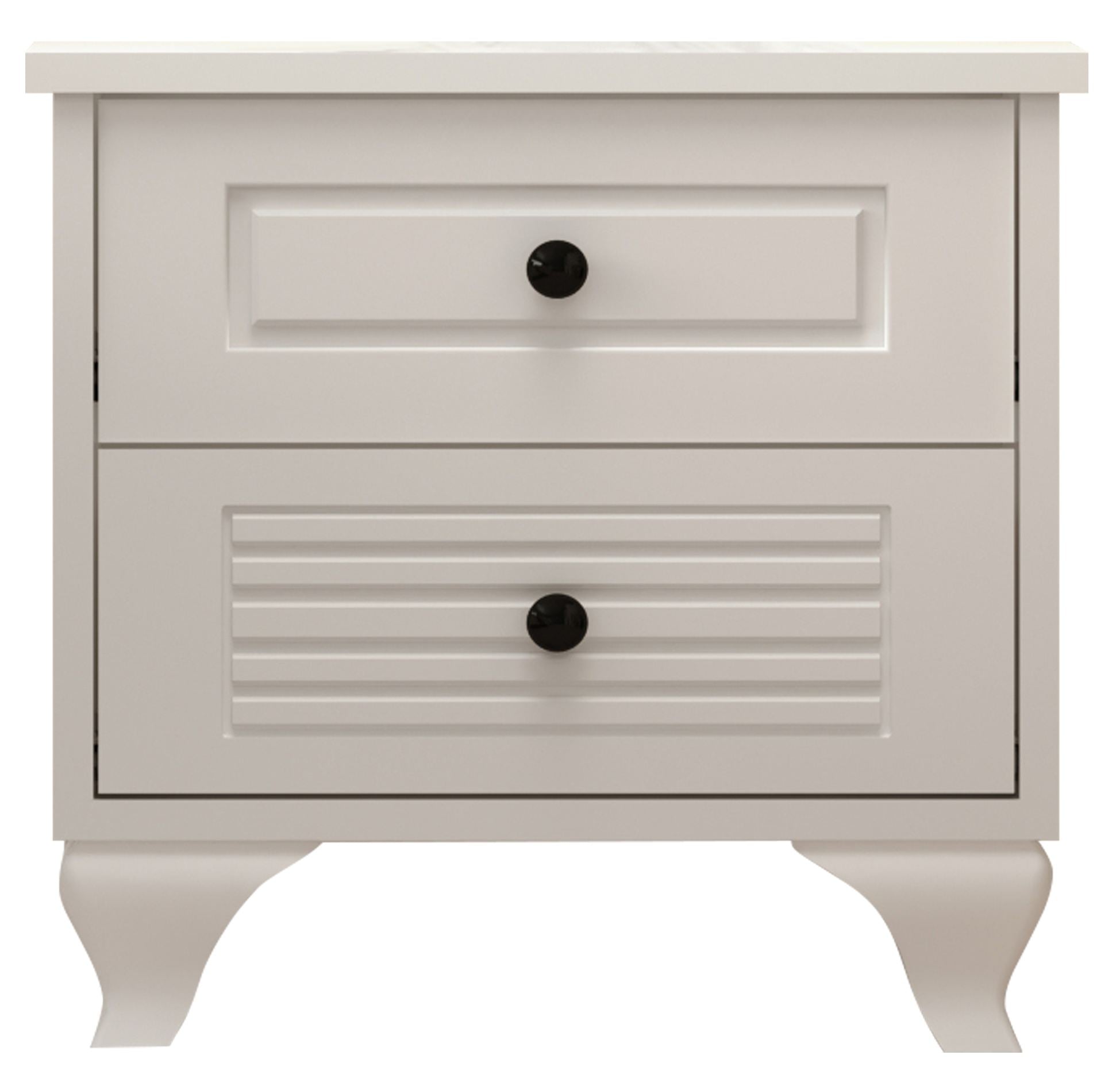 Mesa de Cabeceira – 45cm x 45cm x 40cm – Branco Fosco – Aglomerado de Melamina