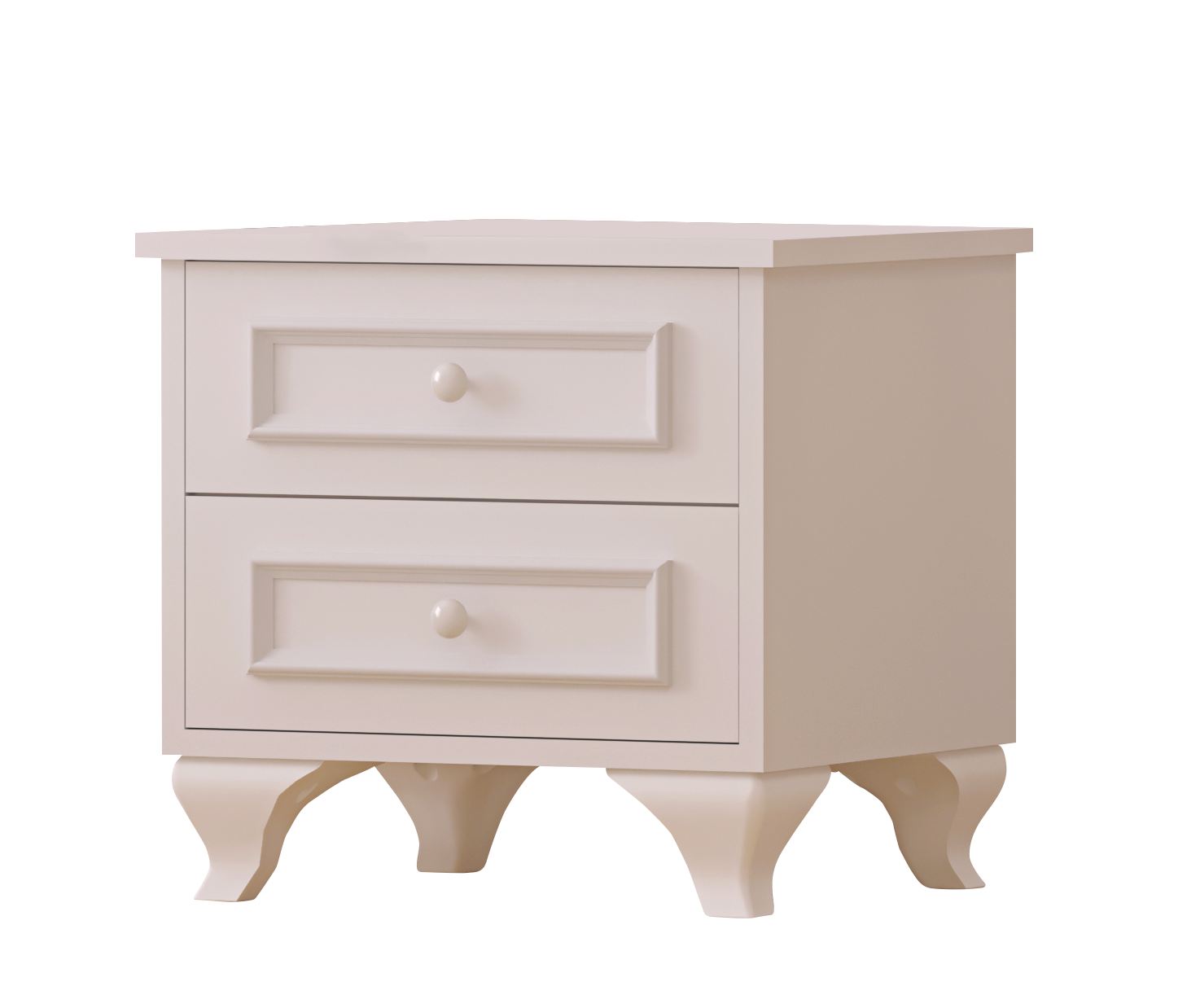 Mesa de Cabeceira – 45cm x 45cm x 40cm – Branco Fosco – Aglomerado