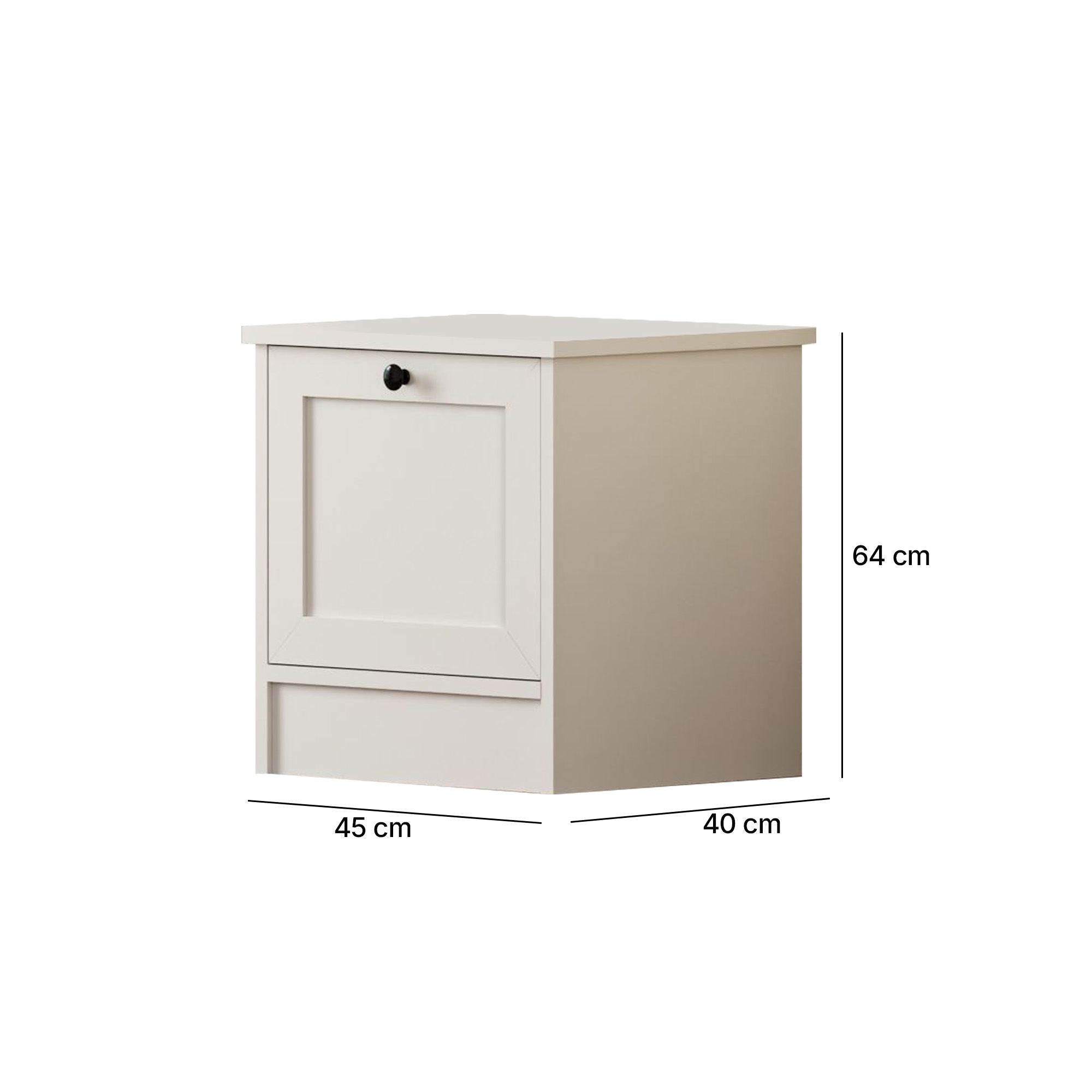 Mesa de cabeceira – 45 cm x 64 cm x 40 cm – Branco Fosco – Aglomerado