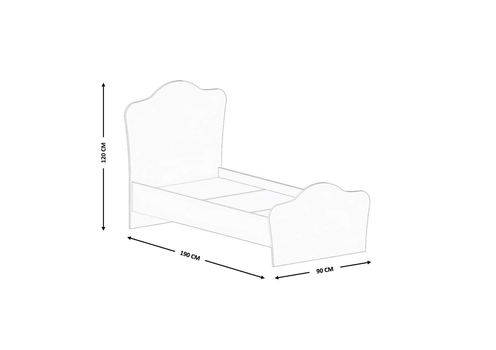 Conjunto de Quarto Jovem – Guarda-roupa 140x180x52cm, Cama 90x120x190cm, Mesa de Cabeceira 45x45x40cm – Branco Fosco – Aglomerado