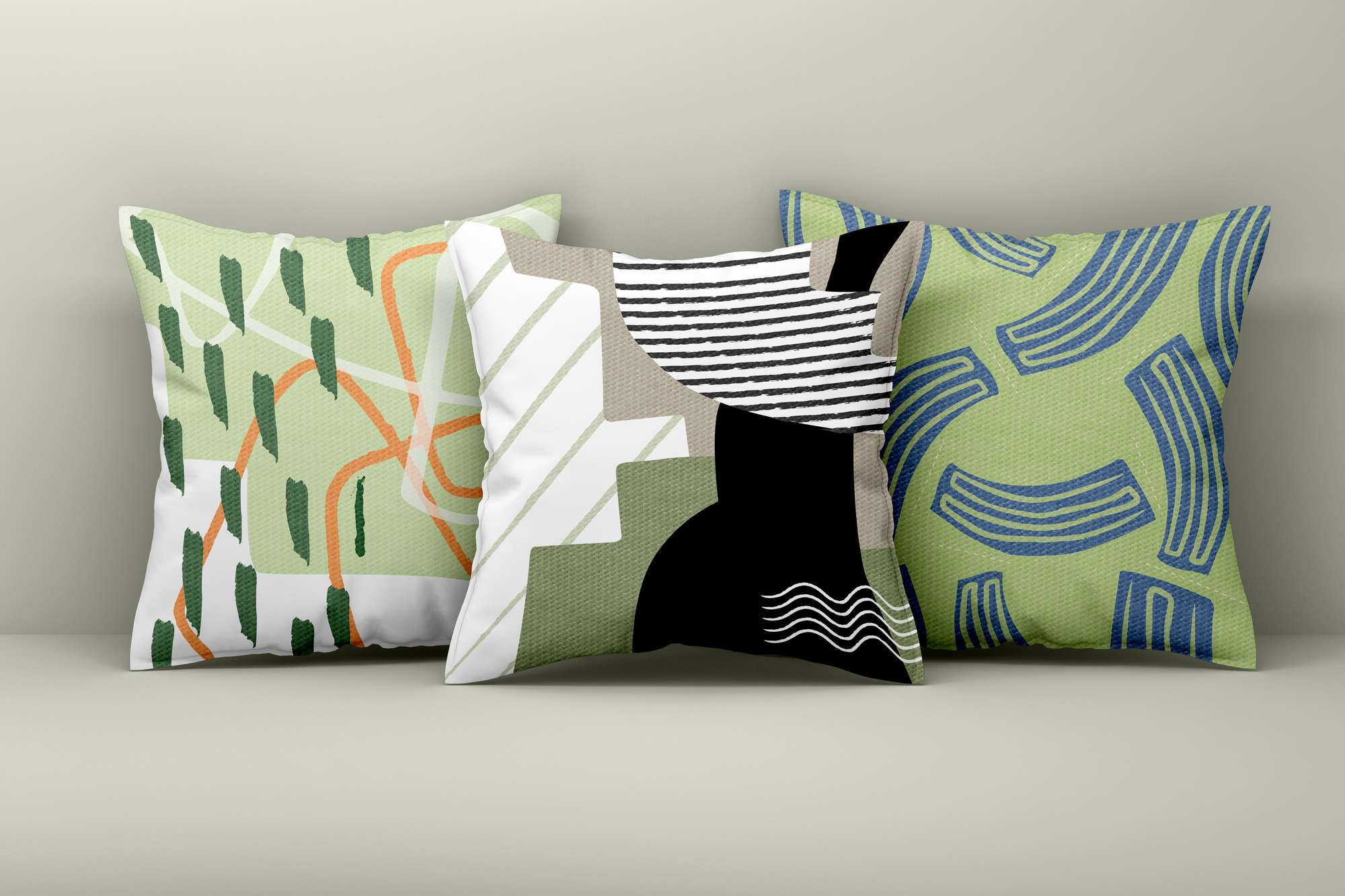 Conjunto de capa de almofada – 43 x 43 cm – Multicolorido – Algodão/Poliéster