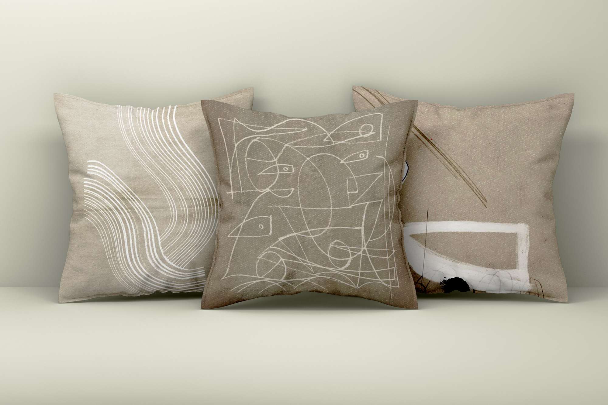 Conjunto de capa de almofada – 43 x 43 cm – Multicolorido – 50% Algodão / 50% Poliéster