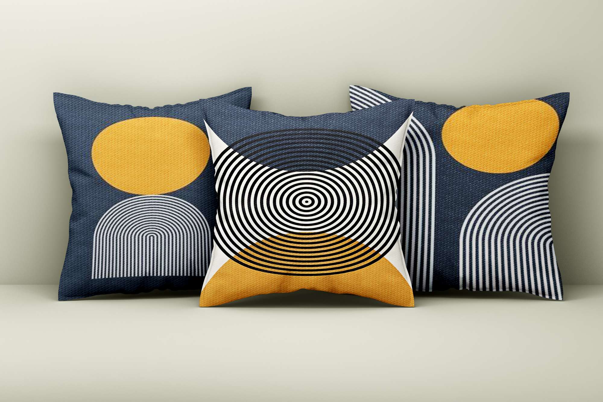 Conjunto de capa de almofada – 43 x 43 cm – Multicolorido – Algodão/Poliéster