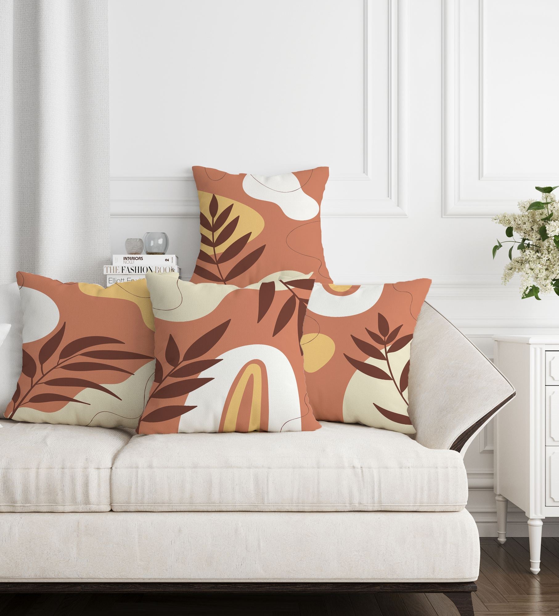 Conjunto de capas de almofada – 43 x 43 cm – Multicolorido – Algodão e poliéster