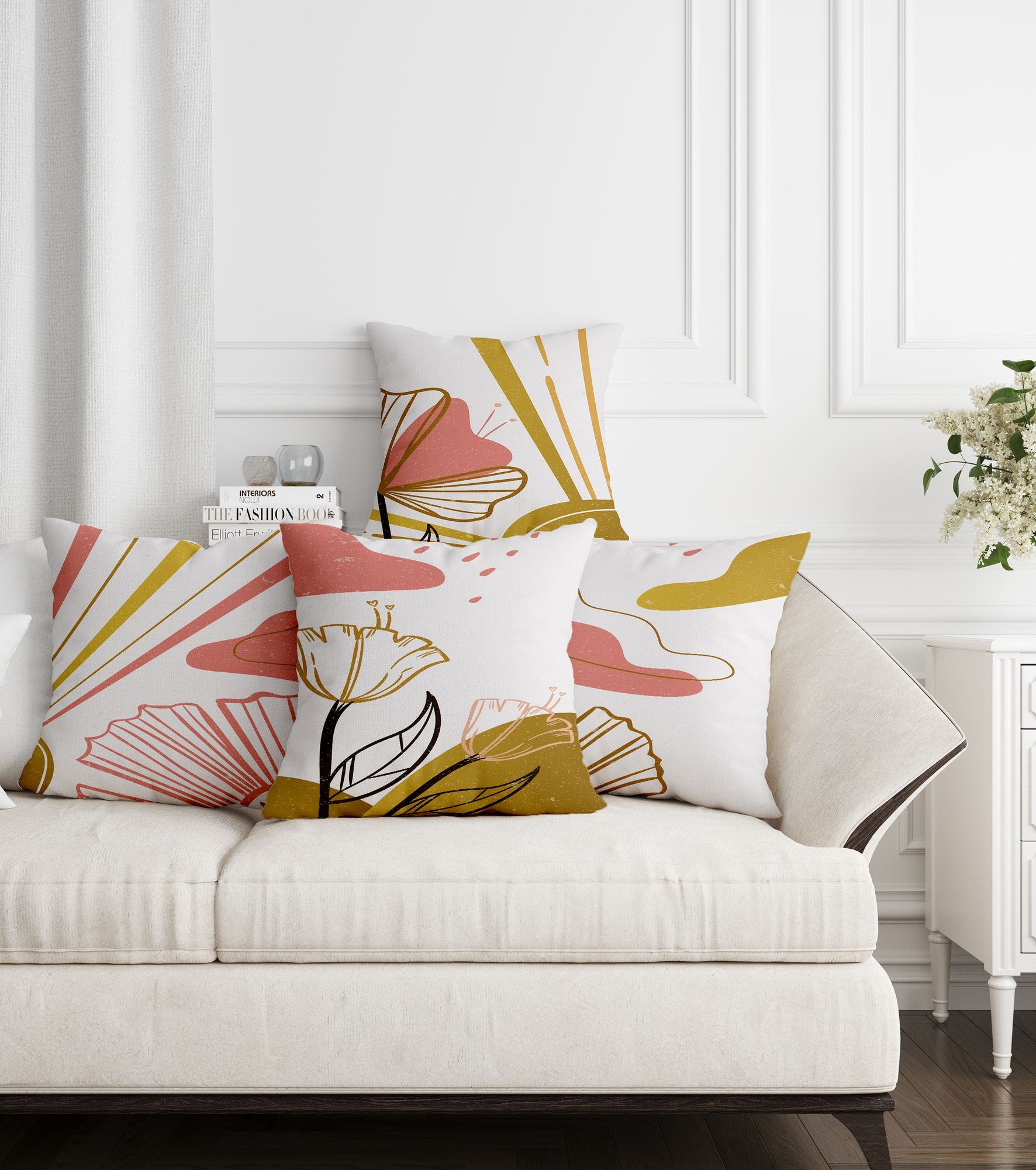 Conjunto de capa de almofada – 43 x 43 cm – Multicolorido – Algodão/Poliéster
