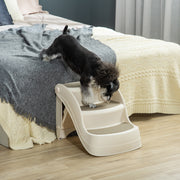 Escada para Cães de 3 Degraus Bege 49x38x38cm