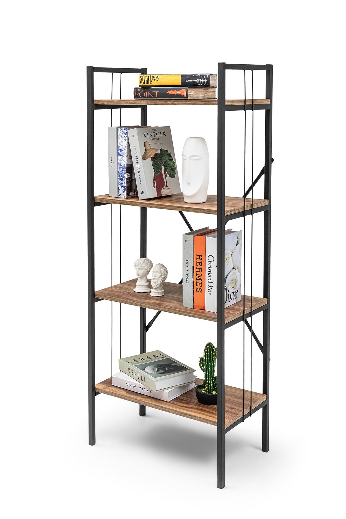 Estante Moderna Oak Grey 150cm - Design Industrial Premium