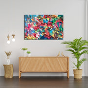 Pintura elegante em vidro temperado, 46 x 72 cm, 100% vidro temperado (4 mm) | Arte de parede deslumbrante para decoração moderna, perfeita para casa e escritório