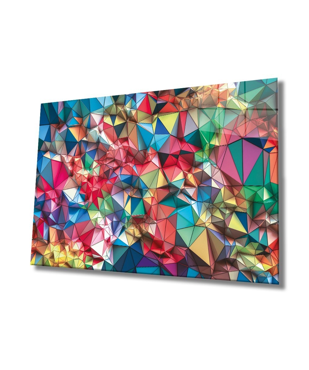 Pintura elegante em vidro temperado, 46 x 72 cm, 100% vidro temperado (4 mm) | Arte de parede deslumbrante para decoração moderna, perfeita para casa e escritório