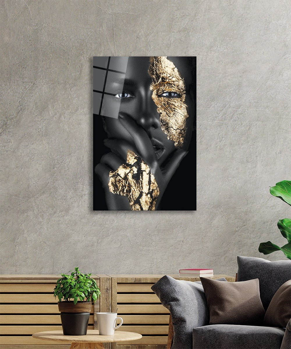 Pintura elegante em vidro temperado, 46 x 72 cm, 100% vidro temperado (4 mm) | Arte de parede deslumbrante para decoração moderna, perfeita para casa e escritório