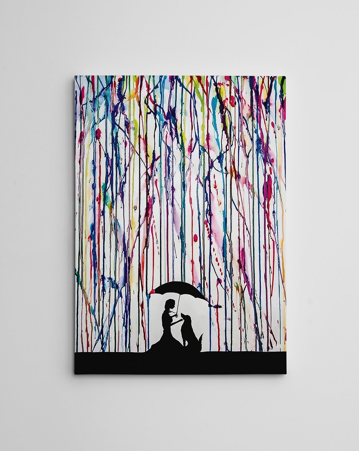 Impressionante pintura decorativa em tela, 70 x 100 cm, 50% algodão/50% poliéster, impressão digital em tela, emoldurada com moldura de madeira de 2 x 3 cm | Perfeito para decoração de casa