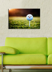 Relógio de Parede em Tela Decorativa 45x70 cm, Multicolor – Canvas Suede 100%, Moldura de Madeira 3 cm (5070CS-68)