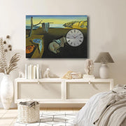 Relógio de Parede Decorativo em Tela Multicolor 70x100 cm — Canvas tipo camurça 100% e moldura de madeira 2,8 cm