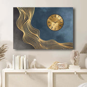 Relógio de Parede Decorativo em Tela Suede 100% – Multicolor, 70 x 100 cm, Moldura de Madeira (2,8 cm)