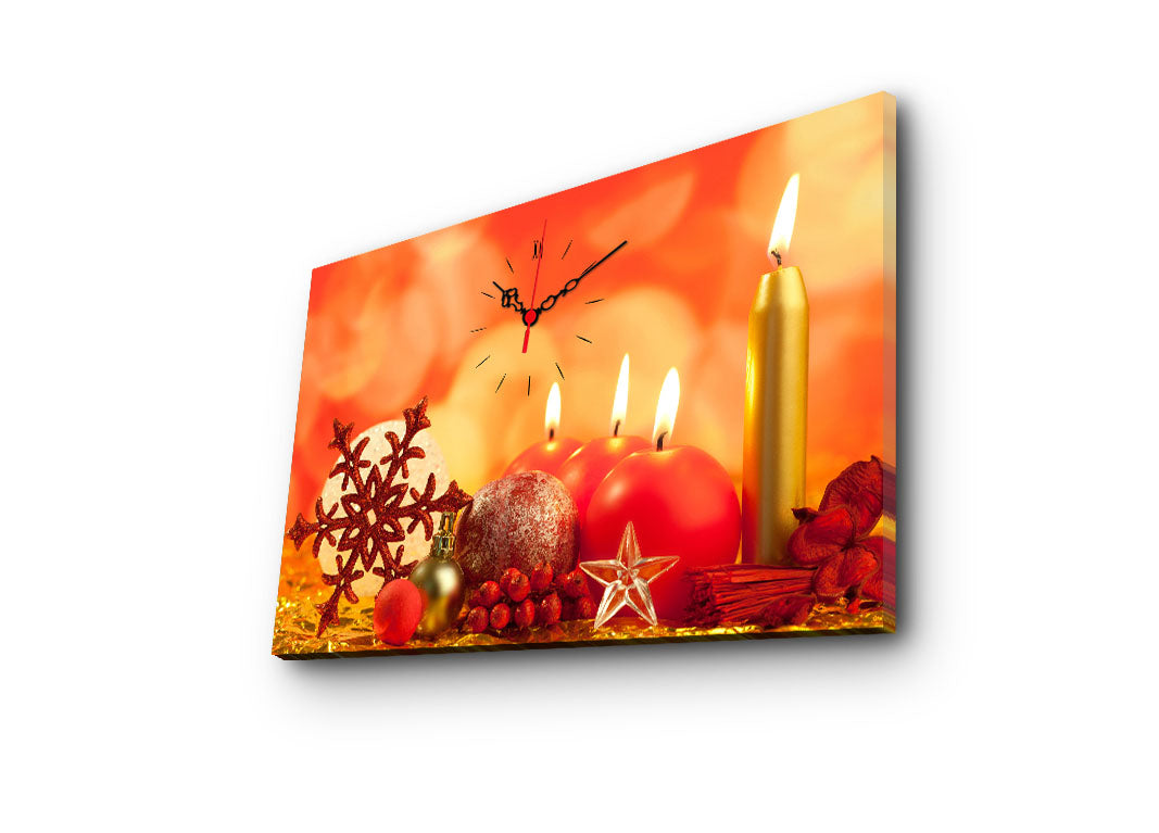 Relógio de Parede Decorativo em Tela Suede Multicolor 45x70 cm | Moldura de Madeira 3 cm – YYCS-2