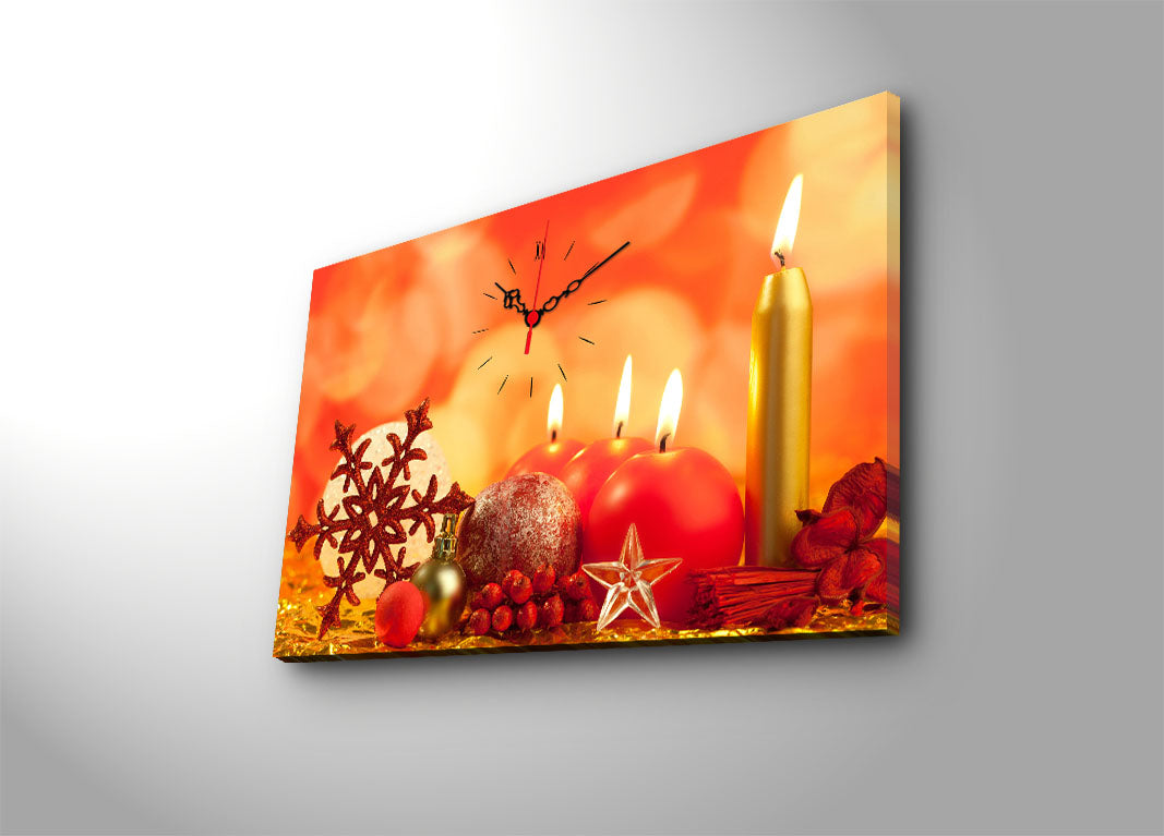 Relógio de Parede Decorativo em Tela Suede Multicolor 45x70 cm | Moldura de Madeira 3 cm – YYCS-2