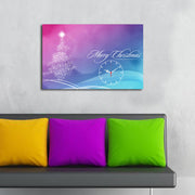 Relógio de Parede Decorativo em Tela Suede 100% YYCS-5 Multicolor 45x70 cm com Moldura de Madeira 3 cm