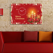 Relógio de Parede Decorativo em Tela Suede Multicolor 45x70 cm, Moldura de Madeira 3 cm – YYCS-9