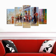 Pinturas Decorativas Elegantes em MDF (5 Peças), 100% MDF, 3 mm de Espessura | Tamanhos: 20x60 cm, 20x50 cm, 20x40 cm | Tamanho Total: 110x60 cm | Perfeito para Decoração de Casa